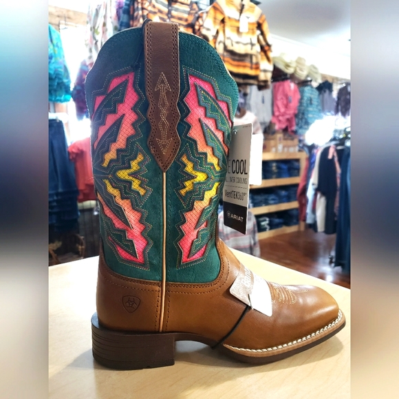 Ariat Shoes - Ariat Women's Laney VentTEK 360 Toffee and Teal Blue